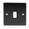 BG NMB13 Nexus Metal Matt Black 1 Gang 10A 10AX Intermediate Plate Switch by British General (BG-NMB13)