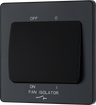 BG Evolve PCDMG15B Matt Grey 10A 3 Pole Fan Isolator - Black Insert by British General (BG-PCDMG15B-Shopify-SA_1)