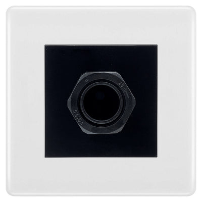 BG Nexus White 45A Flex Outlet Euro Module | Black Insert by British General (BG-8EMS2+EM45AFO)