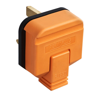 Masterplug UK Mains Plug, 13A Orange, Cable Mount Thermoplastic, 250 V