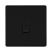BG Flatplate Screwless Matt Black 20A Double Pole Switch FFB30 by British General (Nexus-MB-20A-DP-Custom-Switch-Screwless)