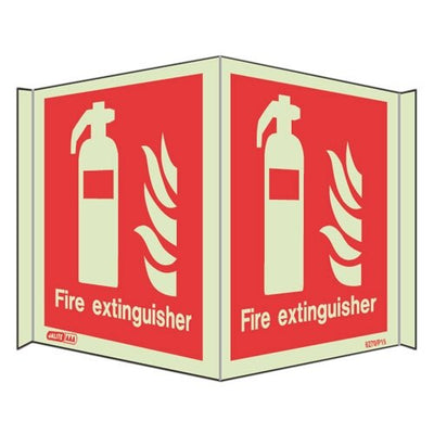Extinguishers & Equipment: Panoramic Fire Equipment Signs Fire Alarm Location - With Text by Jalite signs (SAFELINCS-JS6450P20)