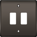BG Electrical RNBN2 Nexus Grid Black Nickel Front Plate 2 Module