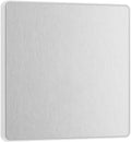 BG Evolve PCDBS94W Single Blank Plate - Brushed Steel (White)