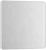 BG Evolve PCDBS94W Single Blank Plate - Brushed Steel (White) by British General (BG-PCDBS94W)