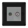 BG Nexus Metal Matt Black TV & Satellite Socket NFB65G by British General (BG-NFB65G)