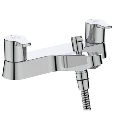 Ideal Standard Calista Two Tap Hole Bath Shower Mixer With Shower Set - B1152AA