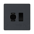 BG Evolve Matt Grey 2 Gang Switch 1x Trailing Edge LED Dimmer 1x Intermediate Grid Switch