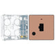 BG Evolve Polished Copper 13A Unswitched Spur with Neon and Flex Outlet PCDCP54B with 35mm Steel Back Box