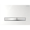 Geberit Sigma50 Square Dual Flush Plate - Chrome & Gloss Chrome - 115.788.21.2