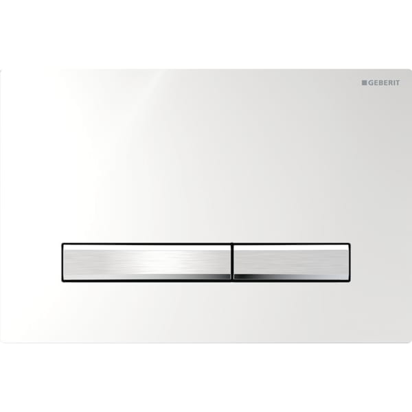 Geberit Sigma50 Square Dual Flush Plate - Chrome & Gloss Chrome - 115.788.21.2