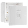 BG Electrical Singel RJ45 Telephone Socket (Screw) & 50mm Pattress Back Box by British General (BG-8RJ45/1+877)