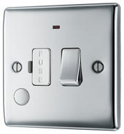 BG NPC53 Nexus Metal Polished Chrome 13A Flex Output Neon Switched Fused Spur Unit by British General (BG-NPC53-Shopify-SA_1)