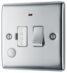 BG NPC53 Nexus Metal Polished Chrome 13A Flex Output Neon Switched Fused Spur Unit by British General (BG-NPC53-Shopify-SA_1)
