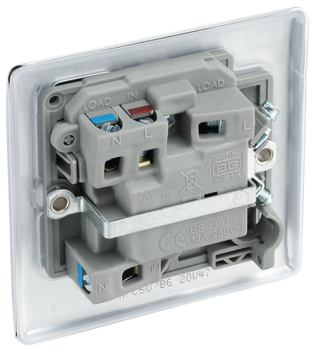 NPC50 Back - This switched and fused 13A connection unit from British General provides an outlet from the  appliances.