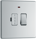 BG Electrical FPC52 Nexus Screwless Flat-Plate Switched Fused Connection Spur Unit Polished Chrome Neon 13A