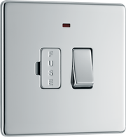 BG Electrical FPC52 Nexus Screwless Flat-Plate Switched Fused Connection Spur Unit Polished Chrome Neon 13A by British General (BG-FPC52-Shopify-SA_1)