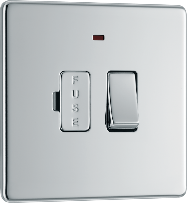 FPC52 Front - This 13A fused and switched connection unit from British General with power indicator provides an outlet from the mains containing the fuse ideal for spur circuits and hardwired appliances.