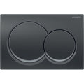 Geberit Alpha01 Round Dual Flush Plate - Black Chrome - 115.035.QC.1