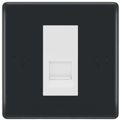 BG Part M Single Secondary Telephone Socket, Screw Terminal - White Insert