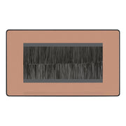 BG Evolve Polished Copper Screwless Double 4 Gang Brush Cable Entry by British General (BG-PCDCPEMR4B+EMFO)