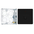 BG Screwless Matt Black 1 Gang 20A DP Neon Switch FFB31 with 25mm Steel Back Box