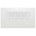 BG Evolve Pearlescent White 3 Gang RJ45 CAT6 Data Socket White Inserts