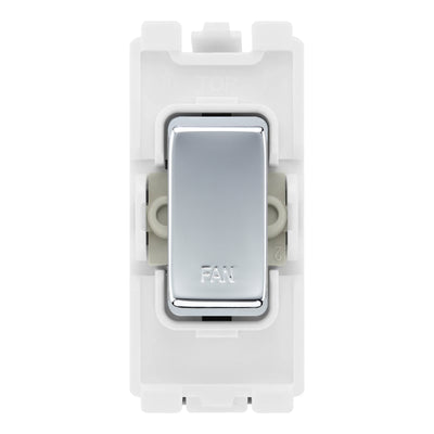 BG RRFNPC Polished Chrome 20 Amp Double Pole Appliance Grid Switch Labelled Fan by British General (BG-RRFNPC+RPC30)