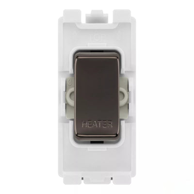 BG RRHTBN Black Nickel 20 Amp Double Pole Appliance Grid Switch Labelled Heater