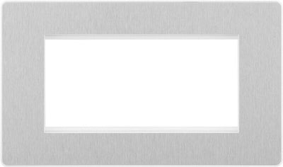 Switches: BG Evolve Brushed Steel Screwless Switches & Sockets White Insert Range PCDBS12W - Single Light Switch 20A by British General (BG-EVOLVE-BRUSHED-STEEL-PCDBS12W)