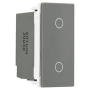 BG EMTDMG Master Touch LED Dimmer Trailing Edge Euro Module Grey Insert by British General (BG-EMTDMG)