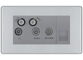 BG Screwless Polished Chrome Quadplex Combination TV Socket FPC69G