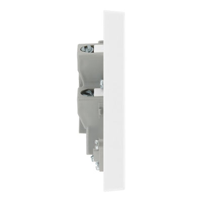 BG 953 Moulded Square Edge | White | Unswitched Spur + 3A Fuse by British General (BG-953)
