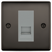 BG Nexus Black Nickel Single Master Telephone Socket – Grey Insert by British General (BG-NBNBTM1G)