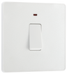 BG PCDCL31W Pearlescent White Evolve 20A 2 Pole LED Switch - White Insert by British General (BG-PCDCL31W-Shopify-SA_1)