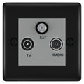 BG Nexus Metal Matt Black TV/FM/SAT Socket NFB67G