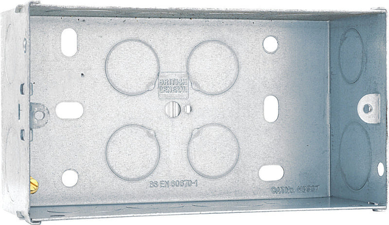 BG HGS07 2 Gang 47mm Steel Knockout Box