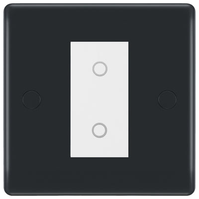 BG Part M 1 Gang Single Switch Secondary Touch Dimmer Graphite - White