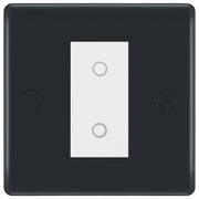 BG Part M 1 Gang Single Switch Secondary Touch Dimmer Graphite - White