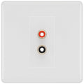 BG Nexus White Moulded Euro Module RCA X 2 Outlet NWMRCA2W