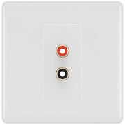 BG Nexus White Moulded Euro Module RCA X 2 Outlet NWMRCA2W by British General (BG-NWMRCA2W)