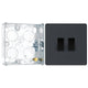 BG Evolve Matt Grey 2 Gang 20A 16AX 2 Way Light Switch PCDMG42B with 25mm Steel Back Box