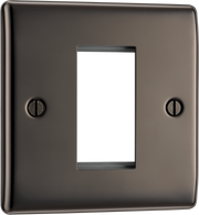 BG Electrical NBNEMS1 Euro Module Nexus Metal 1 Module Square Front Plate Black Nickel by British General (BG-NBNEMS1-Shopify-SA_1)