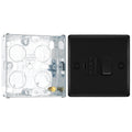 BG Nexus Matt Black 13A Switched Fused Connection Unit NFB50 with 25mm Steel Back Box