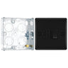 BG Nexus Matt Black 13A Switched Fused Connection Unit NFB50 with 25mm Steel Back Box by British General (BG-NFB50+HGS02)