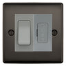 BG Nexus Metal Black Nickel 20A Double Pole Switch & 13A Fused Spur Plate | Grey Insert by British General