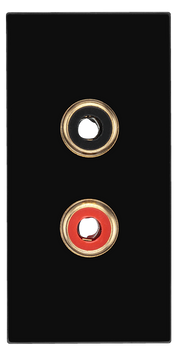 BG EMRCA2B Euro Module RCA x2 Outlet - Black by British General (BG-EMRCA2B)