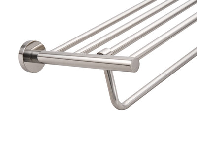 Corby Harrogate Towel Rail with Shelf in Polished Steel