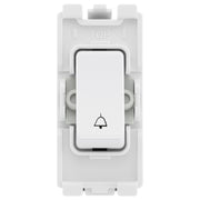 BG Evolve White RRBELLPCDW 20A DP Appliance Grid Switch Labelled Bell Symbol by British General (BG-RRBELLPCDW+RPCDW30)