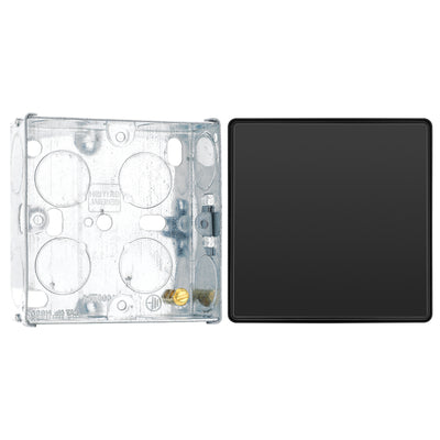 BG Evolve Black Chrome Intermediate Edge to Edge Rocker Switch PCDBC13EB with 25mm Steel Back Box